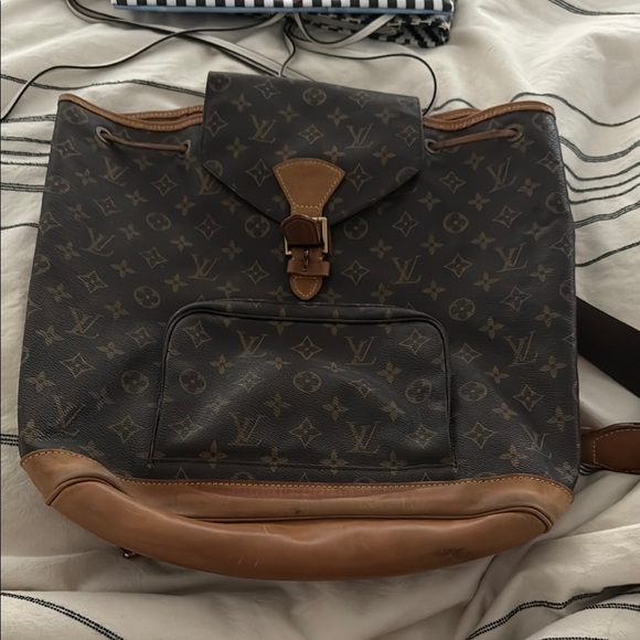 Louis Vuitton Handbags - Louis Vuitton Brown Monogram Backpack with Brass Hardware